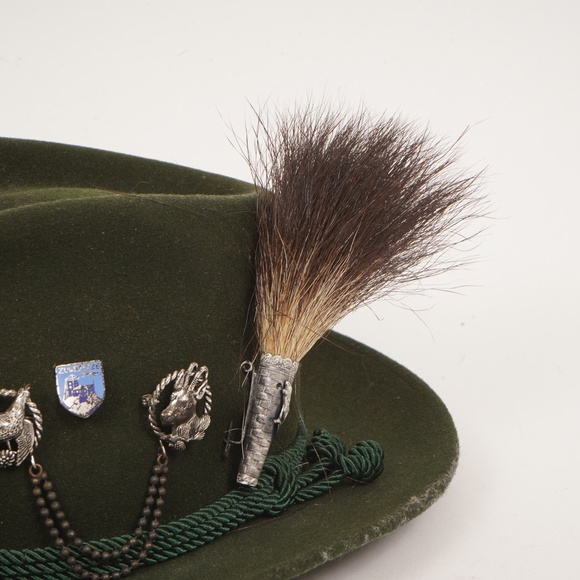 Vintage Dark Green Lembert Standard with 5 Pins Hat Size Small - Picture 3 of 12